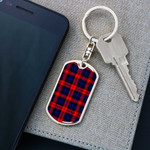 1sttheworld Jewelry - MacLachlan Modern Tartan Dog Tag with Swivel Keychain A7 | 1sttheworld