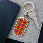 1sttheworld Jewelry - Scrymgeour Tartan Dog Tag with Swivel Keychain A7 | 1sttheworld