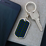 1sttheworld Jewelry - Smith Modern Tartan Dog Tag with Swivel Keychain A7 | 1sttheworld