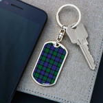 1sttheworld Jewelry - Blackwatch Modern Tartan Dog Tag with Swivel Keychain A7 | 1sttheworld