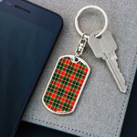 1sttheworld Jewelry - MacLachlan Hunting Modern Tartan Dog Tag with Swivel Keychain A7 | 1sttheworld