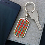1sttheworld Jewelry - Ogilvie Tartan Dog Tag with Swivel Keychain A7 | 1sttheworld