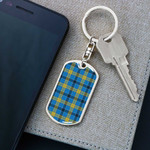 1sttheworld Jewelry - Laing Tartan Dog Tag with Swivel Keychain A7 | 1sttheworld
