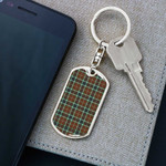1sttheworld Jewelry - Thomson Hunting Modern Tartan Dog Tag with Swivel Keychain A7 | 1sttheworld