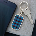 1sttheworld Jewelry - Home Ancient Tartan Dog Tag with Swivel Keychain A7 | 1sttheworld