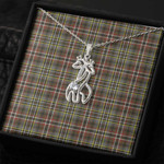 1sttheworld Jewelry - Scott Green Weathered Graceful Love Giraffe Necklace A7 | 1sttheworld