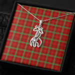 1sttheworld Jewelry - Morrison Red Modern Graceful Love Giraffe Necklace A7 | 1sttheworld