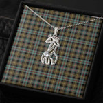 1sttheworld Jewelry - Farquharson Weathered Graceful Love Giraffe Necklace A7 | 1sttheworld