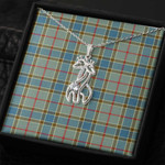 1sttheworld Jewelry - Balfour Blue Graceful Love Giraffe Necklace A7 | 1sttheworld