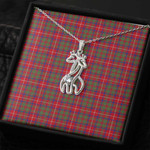1sttheworld Jewelry - Shaw Red Modern Graceful Love Giraffe Necklace A7 | 1sttheworld