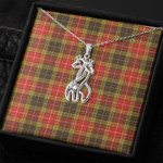 1sttheworld Jewelry - Buchanan Old Set Weathered Graceful Love Giraffe Necklace A7 | 1sttheworld