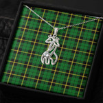 1sttheworld Jewelry - Wallace Hunting Green Graceful Love Giraffe Necklace A7 | 1sttheworld
