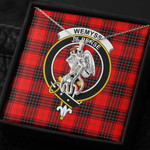 1sttheworld Jewelry - Wemyss Modern Clan Tartan Crest Graceful Love Giraffe Necklace A7 | 1sttheworld