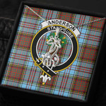 1sttheworld Jewelry - Anderson Ancient Clan Tartan Crest Graceful Love Giraffe Necklace A7 | 1sttheworld