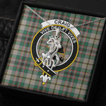 1sttheworld Jewelry - Craig Ancient Clan Tartan Crest Graceful Love Giraffe Necklace A7 | 1sttheworld