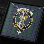 1sttheworld Jewelry - Sinclair Hunting Modern Clan Tartan Crest Graceful Love Giraffe Necklace A7 | 1sttheworld