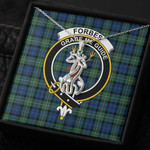 1sttheworld Jewelry - Forbes Ancient Clan Tartan Crest Graceful Love Giraffe Necklace A7 | 1sttheworld