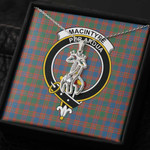 1sttheworld Jewelry - MacIntyre Ancient Clan Tartan Crest Graceful Love Giraffe Necklace A7 | 1sttheworld