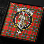 1sttheworld Jewelry - Drummond of Perth Clan Tartan Crest Graceful Love Giraffe Necklace A7 | 1sttheworld