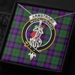 1sttheworld Jewelry - Armstrong Modern Clan Tartan Crest Graceful Love Giraffe Necklace A7 | 1sttheworld