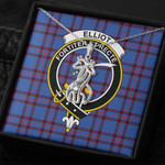 1sttheworld Jewelry - Elliot Modern Clan Tartan Crest Graceful Love Giraffe Necklace A7 | 1sttheworld