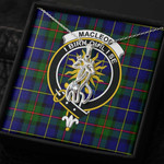 1sttheworld Jewelry - MacLeod of Harris Modern Clan Tartan Crest Graceful Love Giraffe Necklace A7 | 1sttheworld