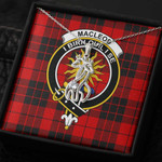 1sttheworld Jewelry - MacLeod of Raasay Clan Tartan Crest Graceful Love Giraffe Necklace A7 | 1sttheworld