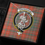 1sttheworld Jewelry - MacDougall Ancient Clan Tartan Crest Graceful Love Giraffe Necklace A7 | 1sttheworld