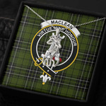 1sttheworld Jewelry - MacLean Hunting Ancient Clan Tartan Crest Graceful Love Giraffe Necklace A7 | 1sttheworld