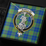 1sttheworld Jewelry - Barclay Hunting Ancient Clan Tartan Crest Graceful Love Giraffe Necklace A7 | 1sttheworld