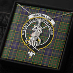 1sttheworld Jewelry - MacMillan Hunting Modern Clan Tartan Crest Graceful Love Giraffe Necklace A7 | 1sttheworld