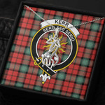 1sttheworld Jewelry - Kerr Ancient Clan Tartan Crest Graceful Love Giraffe Necklace A7 | 1sttheworld
