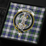 1sttheworld Jewelry - Gordon Dress Modern Clan Tartan Crest Graceful Love Giraffe Necklace A7 | 1sttheworld