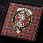 1sttheworld Jewelry - MacDuff Modern Clan Tartan Crest Graceful Love Giraffe Necklace A7 | 1sttheworld