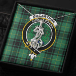 1sttheworld Jewelry - MacArthur Ancient Clan Tartan Crest Graceful Love Giraffe Necklace A7 | 1sttheworld