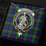 1sttheworld Jewelry - MacThomas Modern Clan Tartan Crest Graceful Love Giraffe Necklace A7 | 1sttheworld