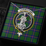 1sttheworld Jewelry - Carmichael Modern Clan Tartan Crest Graceful Love Giraffe Necklace A7 | 1sttheworld