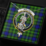 1sttheworld Jewelry - Rollo Modern Clan Tartan Crest Graceful Love Giraffe Necklace A7 | 1sttheworld