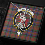 1sttheworld Jewelry - MacDuff Hunting Modern Clan Tartan Crest Graceful Love Giraffe Necklace A7 | 1sttheworld