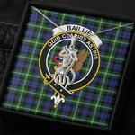 1sttheworld Jewelry - Baillie Modern Clan Tartan Crest Graceful Love Giraffe Necklace A7 | 1sttheworld