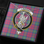 1sttheworld Jewelry - Lindsay Ancient Clan Tartan Crest Graceful Love Giraffe Necklace A7 | 1sttheworld