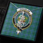 1sttheworld Jewelry - Douglas Ancient Clan Tartan Crest Graceful Love Giraffe Necklace A7 | 1sttheworld
