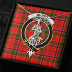 1sttheworld Jewelry - Munro Modern Clan Tartan Crest Graceful Love Giraffe Necklace A7 | 1sttheworld