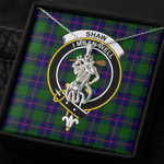 1sttheworld Jewelry - Shaw Modern Clan Tartan Crest Graceful Love Giraffe Necklace A7 | 1sttheworld