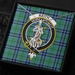 1sttheworld Jewelry - Keith Ancient Clan Tartan Crest Graceful Love Giraffe Necklace A7 | 1sttheworld