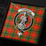 1sttheworld Jewelry - Turnbull Dress Clan Tartan Crest Graceful Love Giraffe Necklace A7 | 1sttheworld
