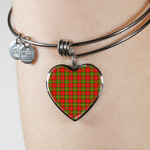1sttheworld Jewelry - Leask Tartan Heart Bangle A7 | 1sttheworld