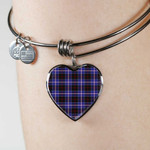1sttheworld Jewelry - Dunlop Modern Tartan Heart Bangle A7 | 1sttheworld