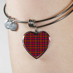 1sttheworld Jewelry - Gow Modern Tartan Heart Bangle A7 | 1sttheworld