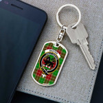 1sttheworld Jewelry - Baxter Modern Clan Tartan Crest Dog Tag with Swivel Keychain A7 | 1sttheworld